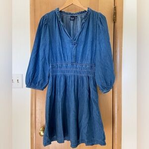 Gap size S Tall denim boho dress